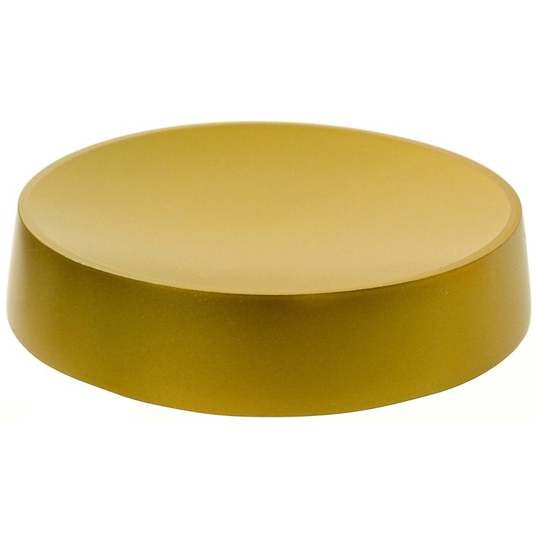 Gedy YU11-87 Gold Finish Free Standing Round Soap Dish in Resin